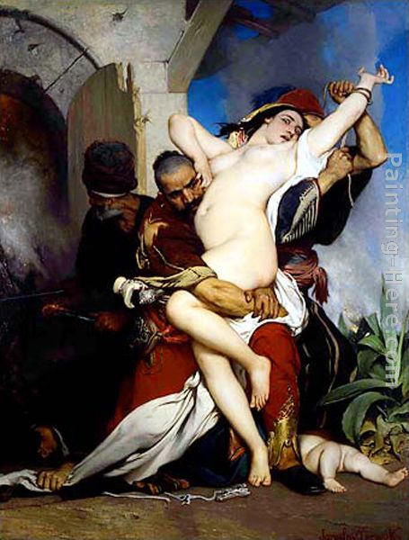 The Abduction of a Herzegovenian Woman painting - Jaroslav Cermak The Abduction of a Herzegovenian Woman art painting